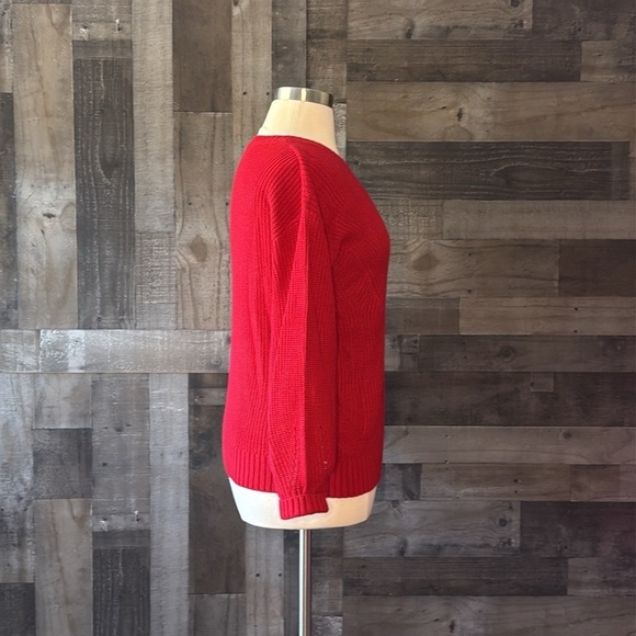 89th and Madison red knit sweater large relaxed fit preppy classiccore academia - Picture 8 of 10
